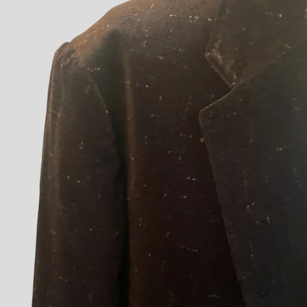 ARMANI COLLEZIONI BROWN VELVET SPECKLED SINGLE BREASTED DINNER JACKET